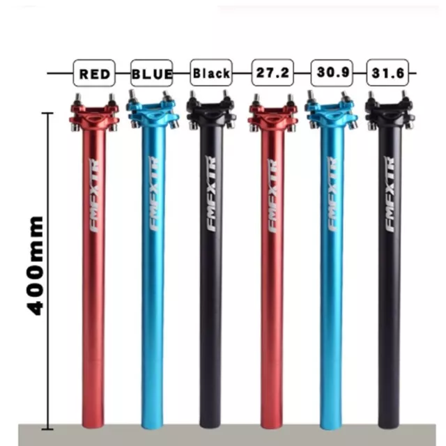 Bicycle Seat Post 27.2/30.9/31.6 x 400mm Alumium Seatpost for MTB Road Bike BMX