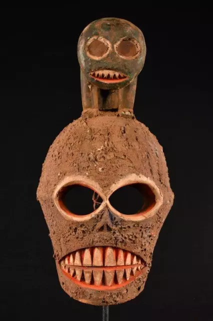 22754 Afrikanische Alte Mambila Helmmaske / Helm Mask Kamerun