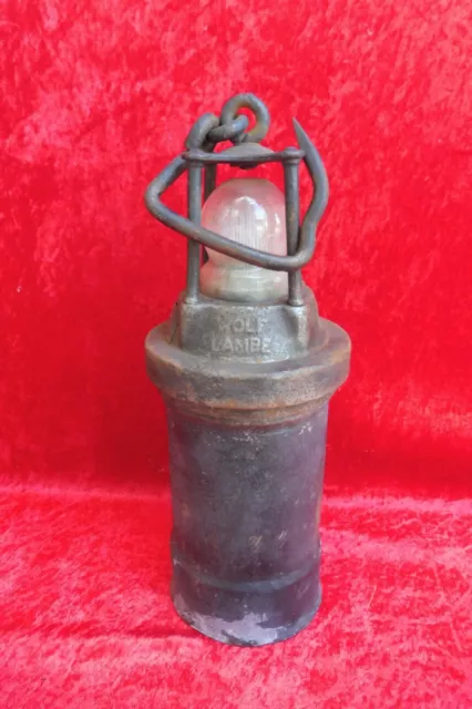 Très vieux , Lourde Lampe de Mineur, Électrique, Industrie Minière 3