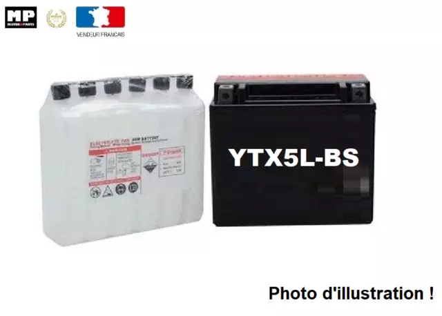 Batterie Lithium BS Battery pour Scooter Beta 50 Tempo 2000 à 2002 YB5L-B /