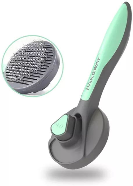 Pet Dog Cat Brush Self Cleaning Slicker Brushes for Shedding & Grooming Removes