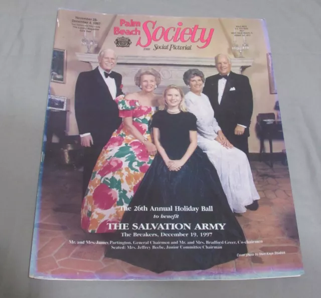 Vintage PALM BEACH SOCIETY Magazine Nov/Dec 1997 The Salvation Army Cover