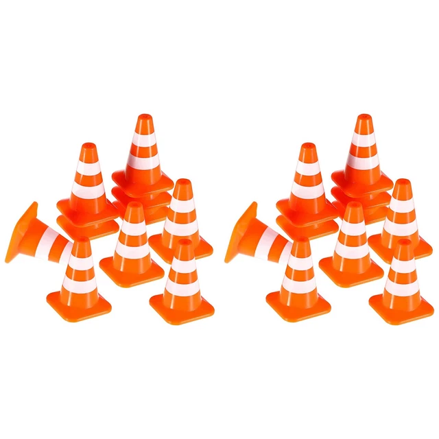 100 Mini Cônes De Signalisation Orange – Jouets éducatifs Et Barricades Routières Pour Apprentissage Du Code Et Construction