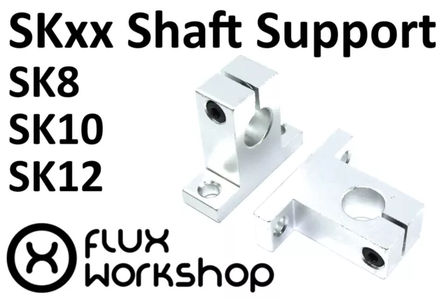 SKxx Linear Shaft Supports 8 10 12 CNC 3D Printing RepRap Bearing Flux Workshop