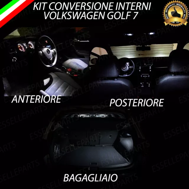 Kit Full Led Interni Golf 7 Vii Plafoniera Ant+Post+Bagagliaio 6000K Canbus