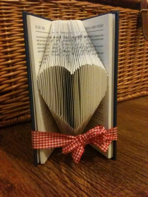 Folded Book Art Love Heart. Gift. Present. Folding valentine's day