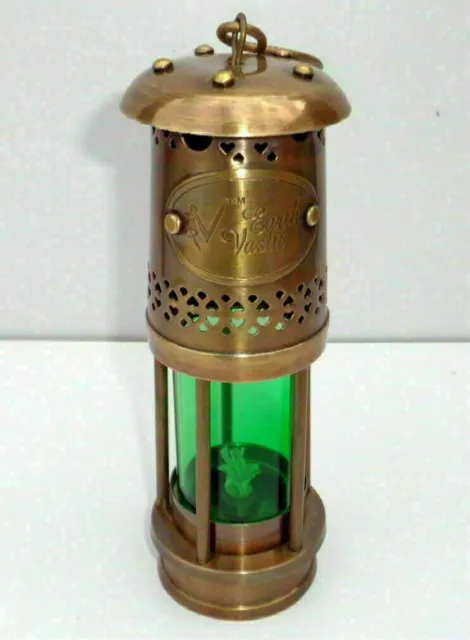 Nautische Lampe, antike Messing-Laterne, schöne Öllampe, 17,8 cm große...