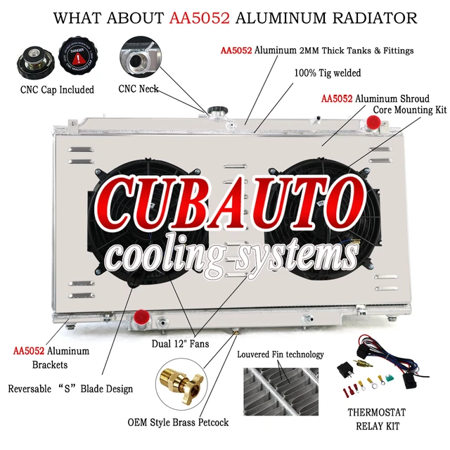 Radiateur Aluminium 3 Rangées Pour Nissan Patrol Y61 GU 2.8/3.0 TD 4.2 Diesel – 1997-2001 – Remplacement Direct