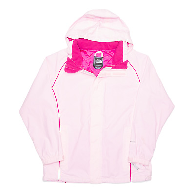 THE North Face HyVent rosa con cappuccio in nylon leggero Pioggia Giacca Ragazze XL