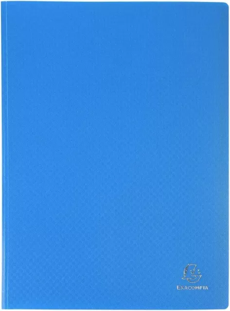 Exacompta A4 Soft Cover 50 Pockets Display Book Anti-Glare Presentation Blue