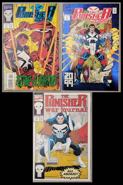 Punisher 2099 #1 & #6, War Journal #41 Marvel (1993) Mixed Lot of 3 Comic Books