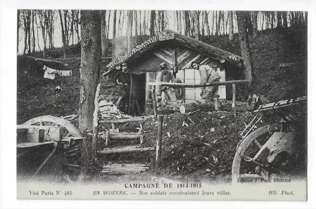 Military War 1914 In Woevre Our Soldiers Build Their Villa