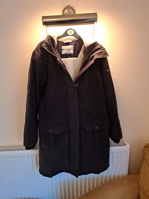 WOMENS HENRI LLOYD Parka Style jacket Size 3 Medium Fleece Lined