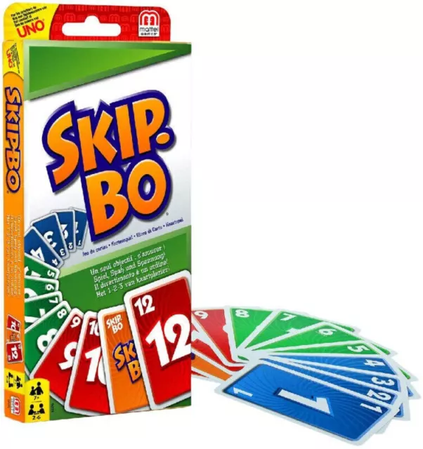Mattel Games 52370 - Skip-Bo Kartenspiel und Familienspiel geeignet für 2 - Q3S8