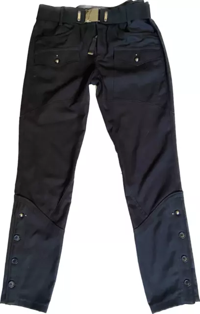 Pantalon High Use Noir avec Ceinture Poches   Marithé et François Girbaud