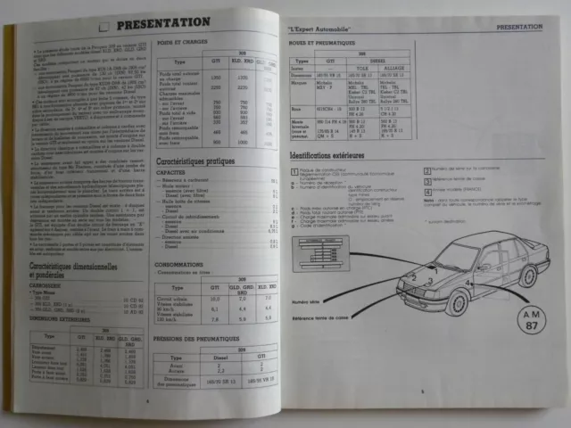 revue technique automobile RTA Peugeot 309 GTI 130 ch / diesel TBE 2