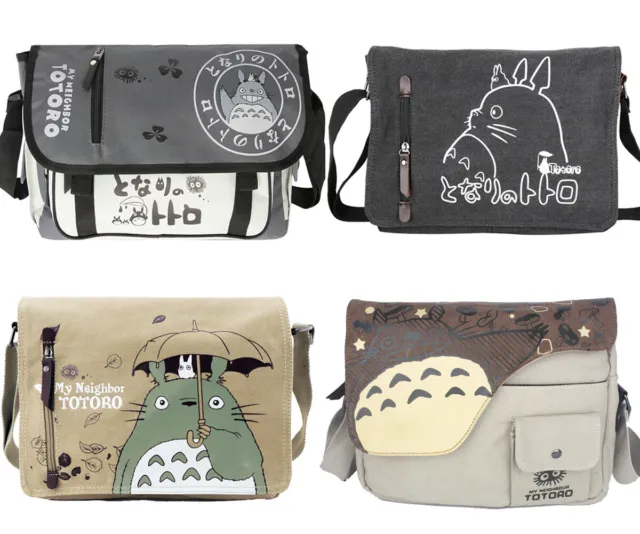 Anime Totoro Cute Canvas Bag Messenger Shoulder Bag Satchel Kids Bag Anime Gifts