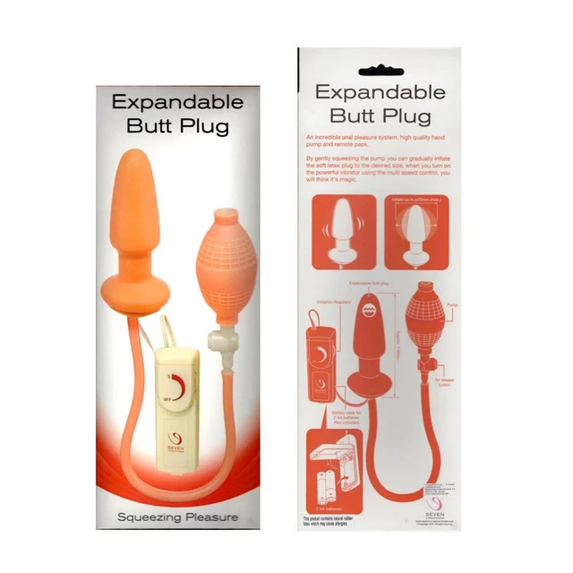 Plug gonfiabile anale vibrante con telecomando