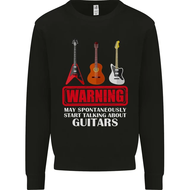 May Start Talking About Guitars Guitarist Kids Sweatshirt Jumper
