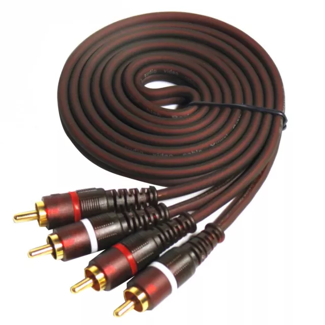 Cable de Audio 2x Rca Macho Para Alta Calidad Conductor Cobre Puro