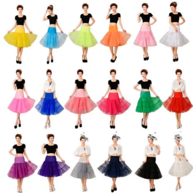 26“50s Retro Underskirt Swing Vintage Petticoat Fancy Net Skirt Rockabilly Dress