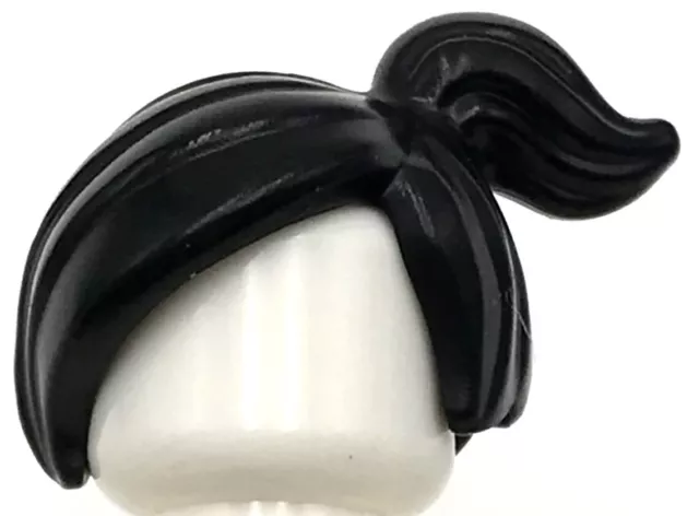 Lego Nuovo Nero Figure Mini Capelli Femminile Coda di Cavallo fuori Centro Pezzo