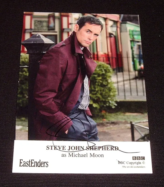 Steve John Shepherd / Michael Moon..autographed Hand Signed Cast Card Eastenders