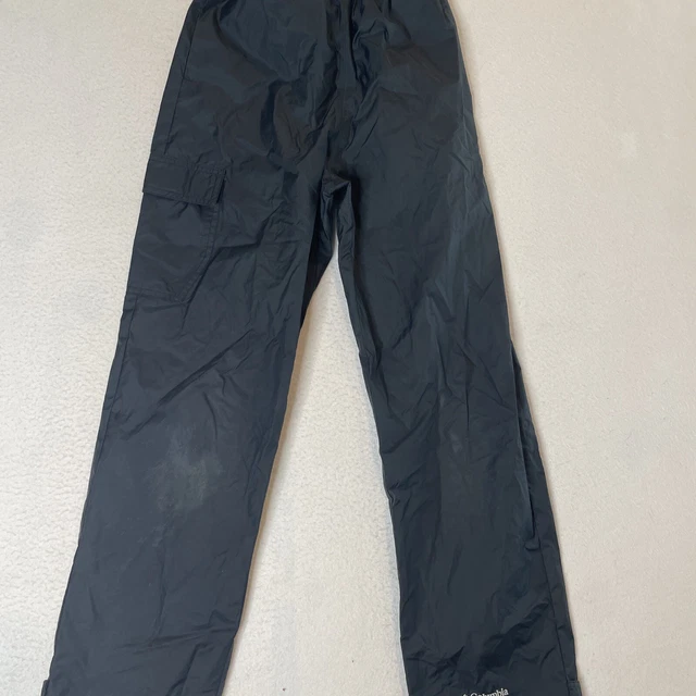 Columbia Boys Girls Unisex Black Rain Waterproof Pants Medium 10 12