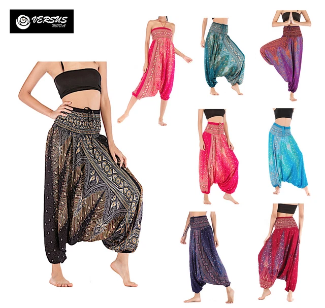 PANTALONI ETNICI DONNA Tuta Boho Chic Woman Ethnic Trousers Jumpsuit TRA043 EUR 29 90 PicClick IT
