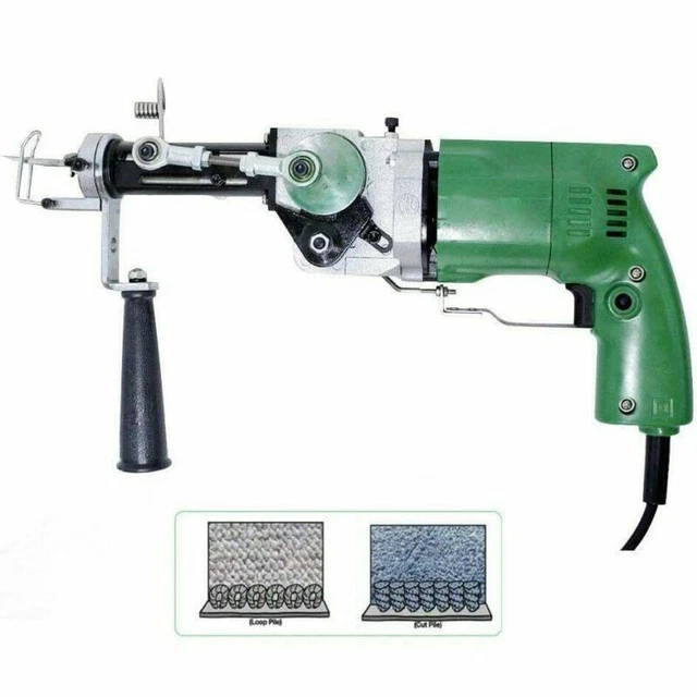 Alfombra de mano eléctrica pistola de mechones portátil alfombra tejida máquina AC 220V 50 ~ 60Hz 240W