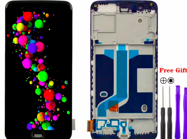 Pour oneplus 5 Cinq A5000 Écran LCD Tactile Assemblage Numériseur Cadre Noir
