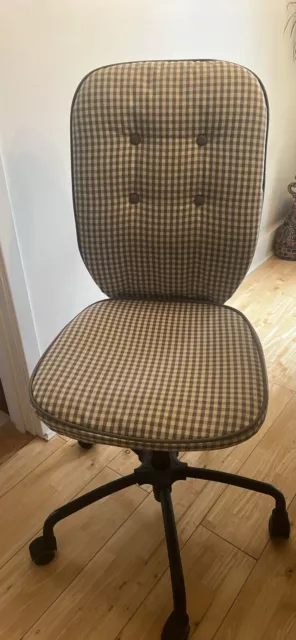 Ikea Office Chair in Grey Gingham print