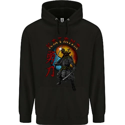 Felpa con cappuccio bambini guerriero giapponese Kanata samurai MMA bambini