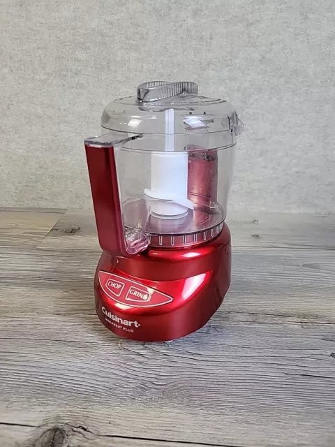 Cuisinart Mini Prep Plus 3 Cup Food Processor DLC-2A Red Works