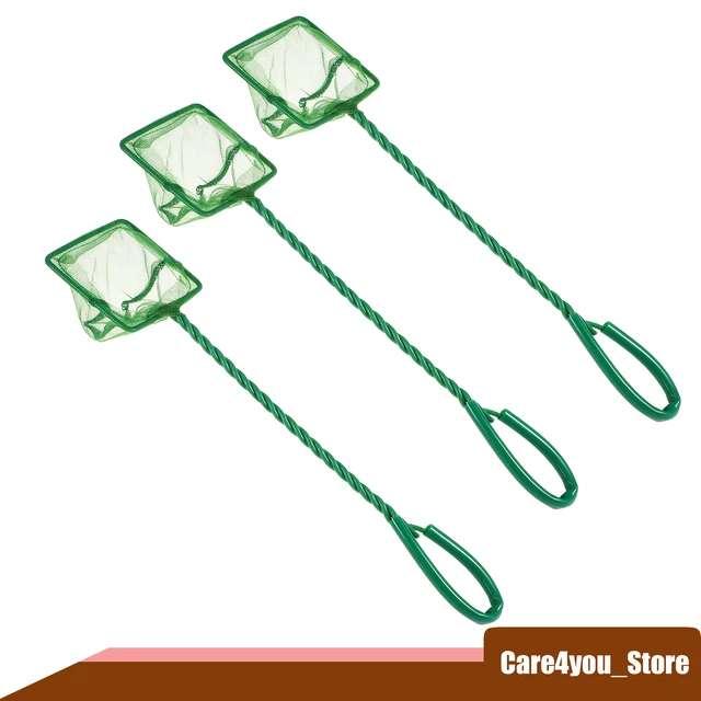 3Pcs Aquarium Fish Net Fish Tank Accessories Small Fish Fine Net Green 3''