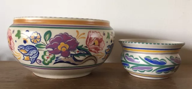 TWO POOLE POTTERY TRUDA CARTER 1930s BOWLS