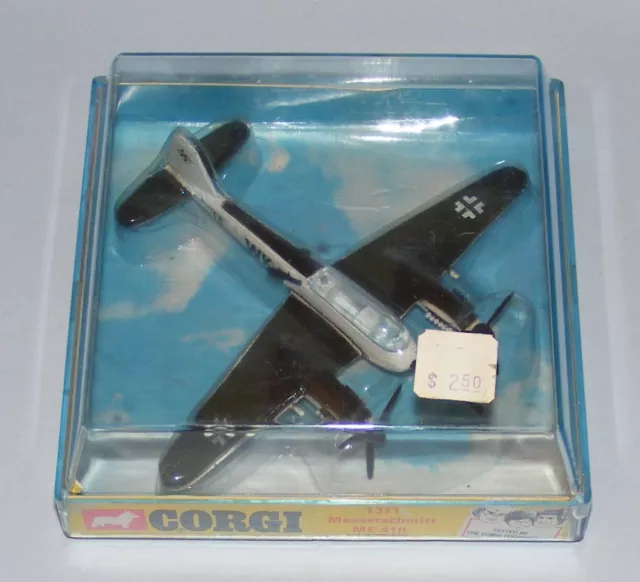 CORGI LINTOY 1311 MESSERSCHMITT ME 410 VINTAGE ORIGINAL 1970s MINT IN SEALED BOX