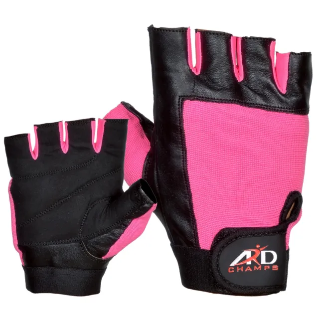ARD Weight Lifting Gloves Strengthen Training Fitness Gym Exercise Workout B-Pnk