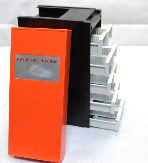 Revue Dia-Box 360 + 10 36er Umschüttmagazine Archivbox Paximat Diamagazin