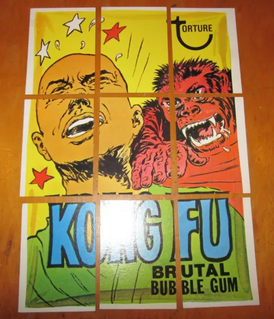 Wacky Packages original 8th series 8 1974 checklist puzzle set Kong Fu NM/NM+
