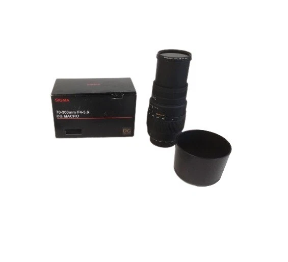 SIGMA 70-300mm f/4-5.6 Lens Telephoto DG Macro For Nikon With Filter Boxed #291