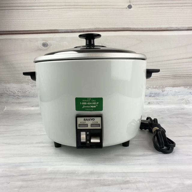SANYO EC23 VINTAGE Electric 10 Cup Rice Cooker Steamer Maker Rack