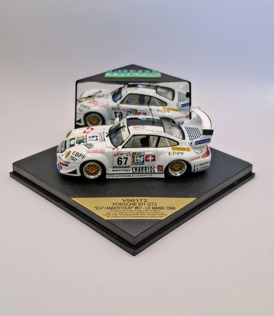 Minichamps Porsche 911 GT1 N°25 – 2e Le Mans 1998 – 1/43 – Occasion Boîte D'origine