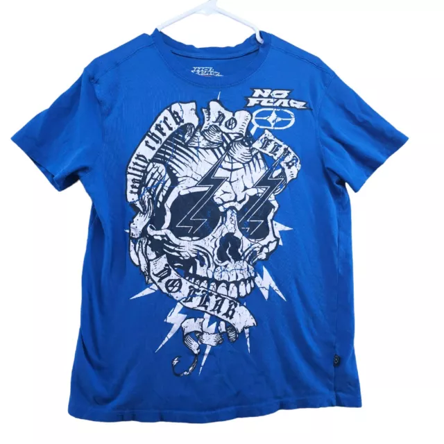 No Fear Fame Jeans Inc. Mens Skull Tshirt Size Medium "REALITY CHECK NO FEAR"