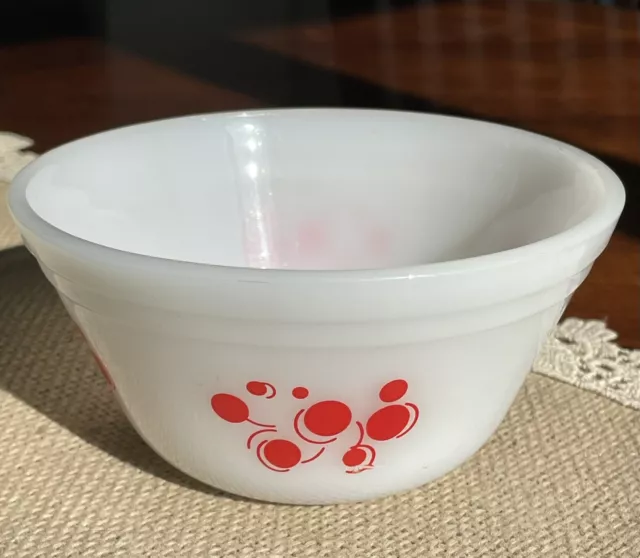 Mid-Century Federal Atomic Dot Glass Nesting Mixing Bowls - Set of