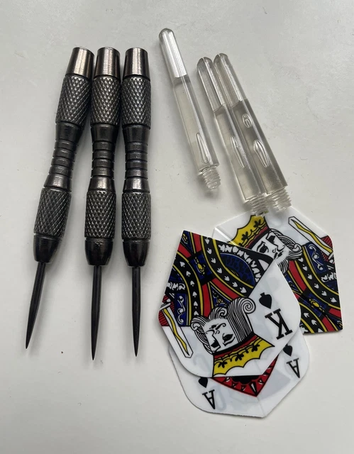 18g Heavy Metal Darts Set – Brass Barrel, Steel Tip, For Bristle/Sisal Dartboards