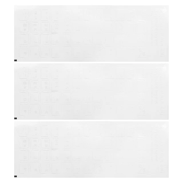 Autocollants Clavier Coréen - Lot De 2 - Lettres Blanches Sur Fond Transparent - Universel Pour PC Et Portable