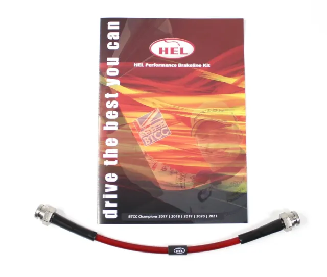 Hel Honda Civic FN2 Type R Clutch Bypass Damper Braided Hose - Red