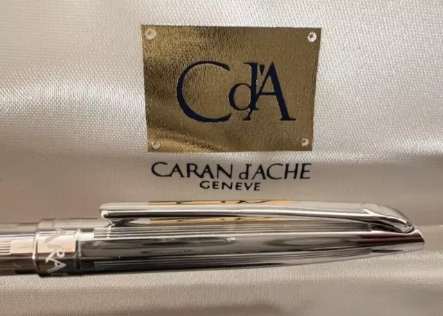 Caran D'Ache Druckbleistift Bleistift Chrom Glänzend Mit Box Und Garantie