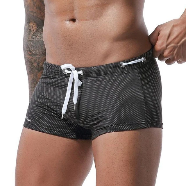Alto Qualità Nylon + Spandex Nuoto Pantaloncini for Uomo Sexy Spiaggia Boxer